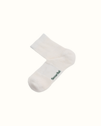 White sock with 'Senche' branding on a white background